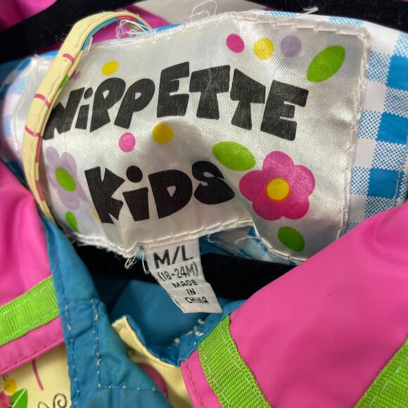 Wippette Kids Floral Printed Collared Rain Jacket Girls 18-24 Months - Picture 6 of 6